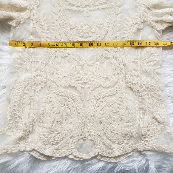 NWOT Sheer embroidered top - Picture 7 of 7
